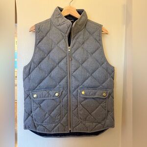 J. Crew Gray Quilted Women's Vest